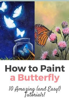 How To Paint Monarch Butterfly, How To Paint A Butterfly Step By Step, Painting Butterflies Acrylic, Easy Butterfly Painting On Canvas, Butterfly Painting Easy, Butterfly On Canvas, Paint A Butterfly, Butterfly Acrylic Painting, Butterfly Simple