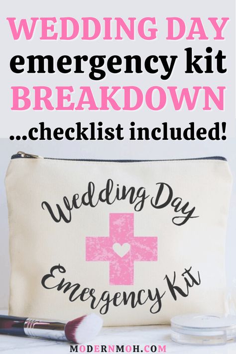 Emergency Kit Checklist, Bride Emergency Kit, Wedding Day Emergency Kit, Bridal Emergency Kits, Wedding Survival Kits, Personal Attendant, Wedding Emergency Kit, Wedding Kit, Bride Bag