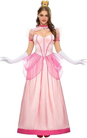 Spooktacular Creations Pink Princess Dress Adult, Halloween Costumes Woman 2024 Disney Halloween Costumes For Women, Princess Dress Adult, Halloween Costumes Pink, Pink Princess Costume, Adult Princess Costume, Princess Peach Dress, Princess Peach Costume, Adult Women Halloween Costumes, Peach Costume