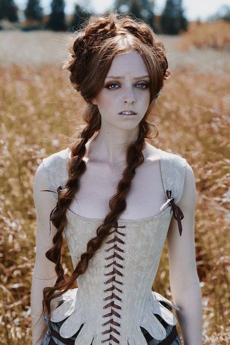 2 Pigtails, Historical Hairstyles, Medieval Hairstyles, Golden Red, Heatless Hairstyles, Fantasy Hair, Pinterest Hair, Hair Easy, Hair Reference