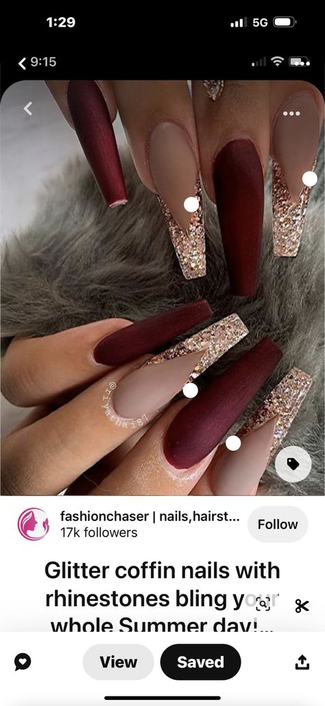 October Birthday Nails, Buchona Nails, Hair St, Rhinestone Nails, Coffin Nails, Nail Art, Glitter, Nails, Makeup