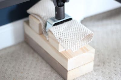 How To Make Bed Risers Bed On Risers, Diy Bed Risers Ideas, Bed Without Legs, Diy Bed Risers, Dorm Bed Risers, Bed Frame Risers, Household Design, Bed Riser, Bed Raisers