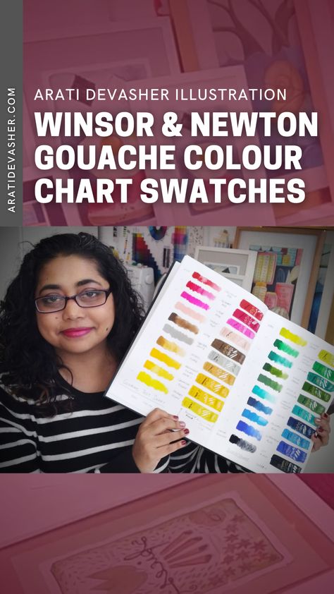 #ukillustrator #gouache #painting #art New Sketchbook, Gouache Color, Gouache Paints, Winsor And Newton, Gouache Paint, Paint Swatches, Winsor & Newton, Gouache Painting, My Youtube Channel