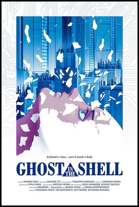 Ghost In The Shell Anime, Mamoru Oshii, Picture Gallery Wall, Tv Covers, Movie Covers, Ghost In The Shell, Mechanical Design, Music Director, Sci Fi Movies