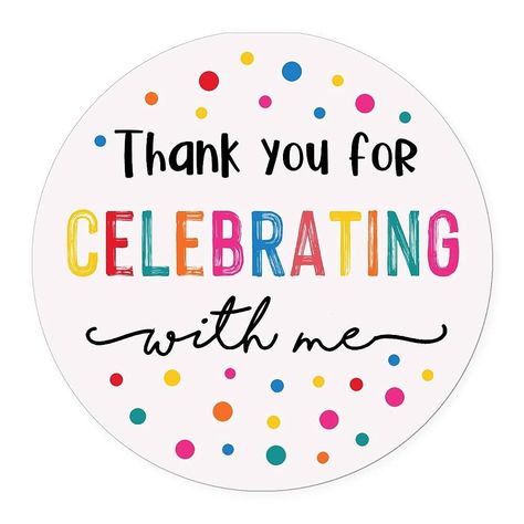 120x Thank You for Celebrating with Me, Birthday Cake Favor Stickers, Baby Shower Stickers, Party... | Amazon (US) Birthday Cake Graphic, Free Printable Favor Tags, Cake Favors, Twin Birthday Parties, Birthday Tags, Baby Shower Stickers, Feeling Appreciated, Twin Birthday, Thank You Messages