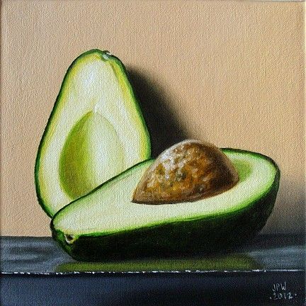 Avocado Still Life Photography, Nature Objects, Oil Still Life, Canvas Painting Quotes, Avocado Art, Inspired Painting, Daily Painters, Still Life Fruit, Typography Poster Design