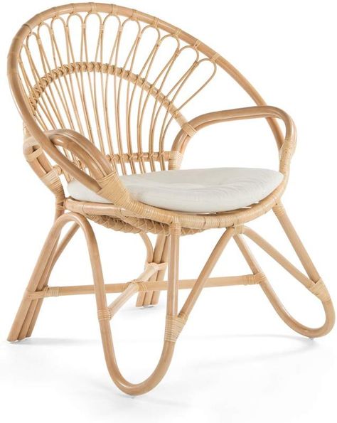 Amazon.com: Kouboo 1110016 Armchair Round Rattan Loop Armhair with Seat Cushion, Natural Color, Large,: Kitchen & Dining Wooden Plane, Wooden Toys Plans, Rattan Armchair, Dream Place, Papasan Chair, Seat Cushion Covers, Built In Bookcase, Chaise Design, Rattan Chair