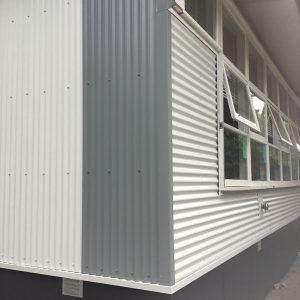 Colorbond Corrugated Iron Cladding Macleod | Melbourne | Roofrite Corrugated Iron Cladding, Iron Cladding, Box Hill, Corrugated Iron, Roof Restoration, Shabby Look, Peeling Paint, Before And After Pictures, Wall Cladding