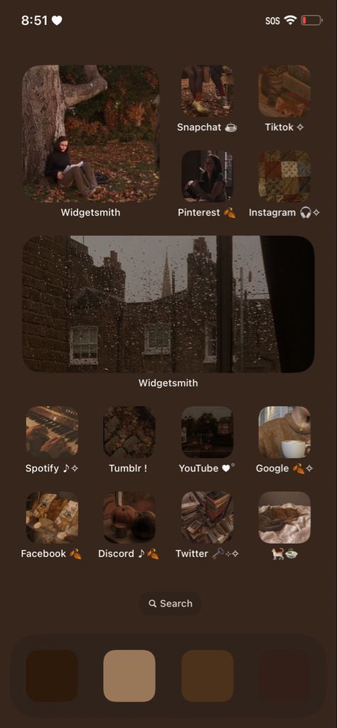 Fall theme home screen wallpaper Different Home Screen Aesthetics, Autumn Aesthetic Phone Theme, Autumn Wallpaper Home Screen, Halloween Home Screen Aesthetic, Autumn Lock Screen Wallpaper, Halloween Wallpaper Layout, Phone Themes Autumn, Autumn Iphone Home Screen, Fall Theme Phone Ideas