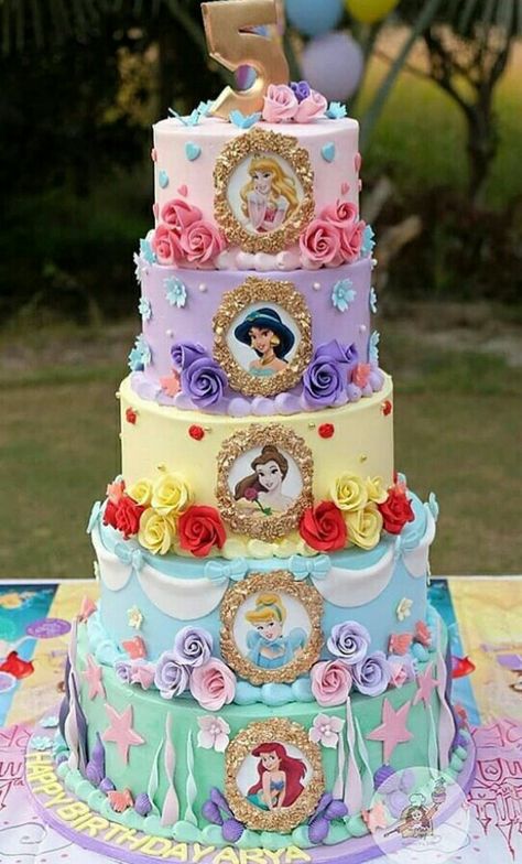 Disney Princess Theme Birthday Party, Disney Princess Theme Party, Princess Party Cake, Princess Theme Cake, Disney Princess Birthday Cakes, Princess Birthday Party Ideas, Disney Princess Theme, Princess Birthday Party Decorations, Magical Princess