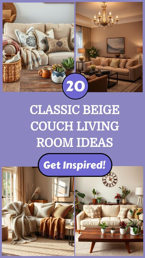 Cozy living room with beige couches, neutral decor, and potted plants. Living Room Sofa Color Ideas, Sectional Pillow Arrangement, Beige Couch Living Room Decor, Beige Couch Living Room Ideas, Beige Couch Living Room, Couch Living Room Ideas, Beige Couch, Minimalist Shelves, Couch Living Room