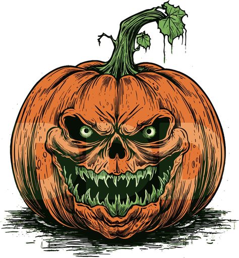 Pumpkin Head Skeleton Drawing, Scary Pumpkin Drawing, Evil Pumpkin Drawing, Pumpkin Drawing Scary, Pumpkin Plant Illustration, Evil Pumpkin, Cartoon Tattoos, Comic Styles, Vintage Comics