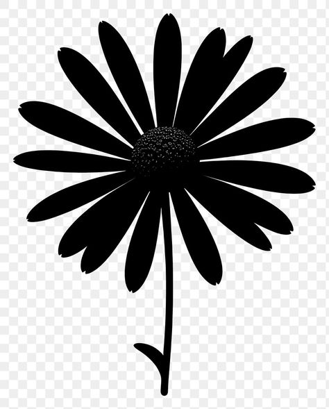 Daisy Silhouette, Free Png, Free Image, Free Images, Blossom, Daisy, Make It Yourself, Plants, Flowers