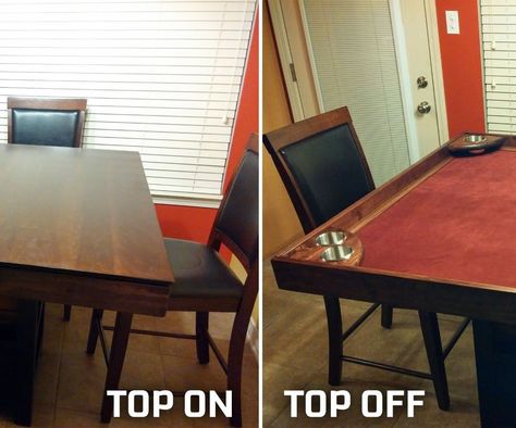 Diy Game Table, Diy Simple Desk, Gaming Table Diy, Dnd Table, Board Game Room, Geek House, Board Games Diy, Games Table, Wood Projects Plans