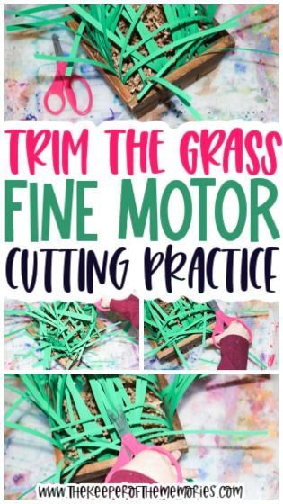 Practice fine motor skills with your preschoolers using this Trim the Grass Safari Fine Motor Activity. It's perfect for your next safari preschool theme! #safari #preschool #grass Safari Activity Preschool, Zoo Animals Fine Motor Activities, Jungle Fine Motor Activities, Farm Fine Motor Activities Preschool, Preschool Jungle Activities, Safari Preschool Theme, Safari Preschool Activities, Farm Fine Motor Activities, Safari Preschool