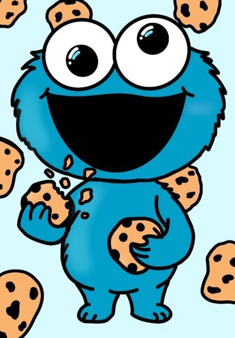 Cookie Monster Drawing, Cookie Monster Images, Cookie Monster Wallpaper, Monster Wallpaper, Elmo And Friends, Disney Pop Art, Cute Backgrounds For Iphone, Cake Design Ideas, Wallpaper Iphone Neon