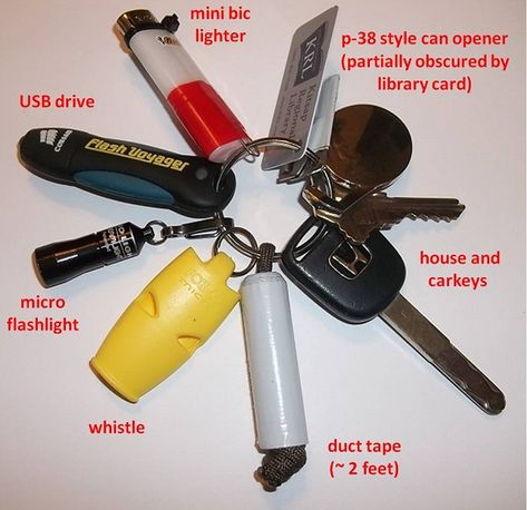 Edc Keychain, Emergency Prepardness, Emergency Preparedness Kit, Emergency Preparation, Survival Life Hacks, Prepper Survival, Stay Alive, Emergency Prepping, Disaster Preparedness