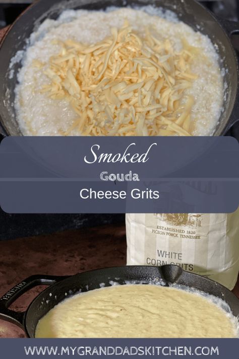 Smoked Gouda Cheese Grits, Gouda Cheese Grits, Smoked Gouda Grits Recipe, Gouda Grits Recipe, Grit Recipes, Gouda Cheese Dip, Smoked Gouda Grits, Gouda Grits, Cheese Grits Recipe