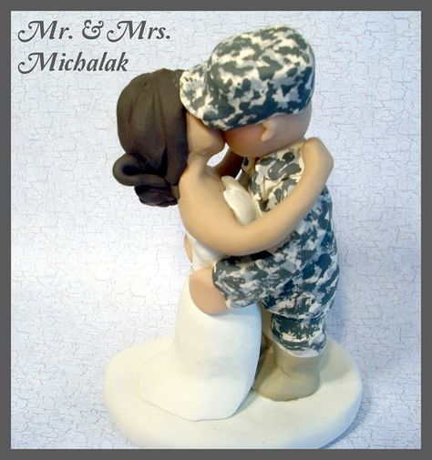 Military Wedding Cake Topper - Kiss on Etsy, $60.00 Air Force Wedding, Military Wedding, To Say Goodbye, Wedding Cake Topper, Wedding Cake Toppers, Say Goodbye, Cake Topper, Wedding Cake, Cake Toppers