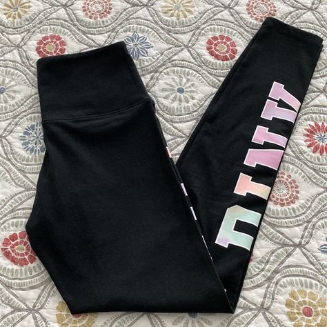 Nwot Pink Victoria’s Secret Black Leggings, Size S. This Pair Of Leggings Are In Excellent Condition Since I Took The Tags Off But Never Wore Them. The Waist Measures 12” Laying Flat, The Rise Is 10” And The Inseam Is 28”. Very Cute, Comfortable Leggings. Make Me An Offer! Pink Victoria Secret, Pink Leggings, Secret Pants, The Rise, Black Leggings, Victoria Secret, Secret Pink, Victoria’s Secret, Victoria Secret Pink