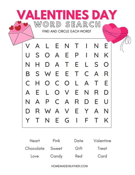 Valentines Bingo, Valentine Word Search, Church Valentines, Valentines Word Search, Childcare Ideas, Valentine Party Game, Valentine Bingo, Valentines Day Words, Valentine Words