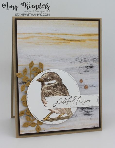 Stampin’ Up! Inspirational Sketches Thank You Card – Stamp With Amy K Su Inspirational Sketches, Stampin Up Inspirational Sketches, Inspirational Sketches Stampin Up Cards, Bird Stamp, Hand Made Greeting Cards, Hand Stamped Cards, Vintage Scrapbook, Making Greeting Cards, Embossed Cards