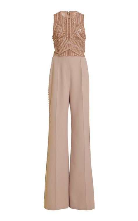 Beaded Cady Jumpsuit by ELIE SAAB for Preorder on Moda Operandi Elise Saab, Elie Saab Jumpsuit, Elie Saab Spring, Beaded Bodice, Spring Summer 2024, You're Beautiful, Elie Saab, 2024 Collection, Summer 2024