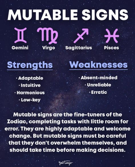 Mutable Signs Zodiac, Mutable Signs, Astrology Signs Dates, Gemini Moon, Zodiac Compatibility Chart, Psychic Development Learning, Birth Signs, Zodiac Characteristics, Virgo And Sagittarius