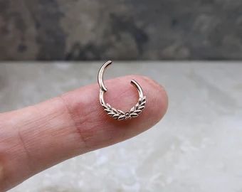 Daith Hoop, Opal Septum, Septum Hoop, Daith Jewelry, Septum Clicker, Septum Jewelry, Wedding Dress Accessories, Nose Ring Stud, Nose Rings