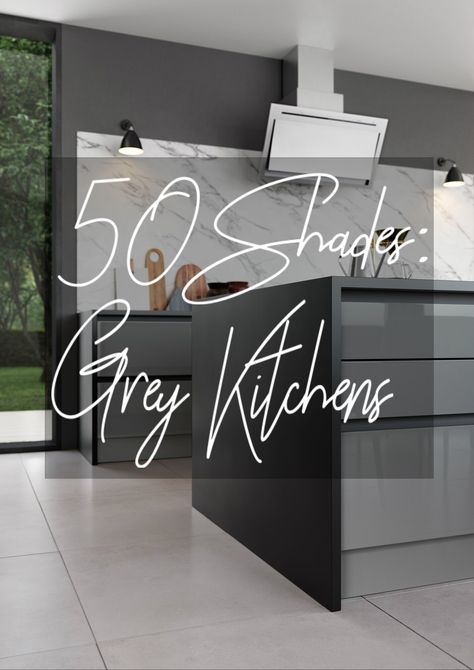 The colour grey, having faded from the limelight as a pop culture and interior design staple over recent years, is seeing a real resurgence in kitchen interiors. We've seen an uptick in clients looking for variations on grey units, grey doors, and grey worktops, so our latest blog post focuses on how to make your grey kitchen interior an instant hit! #kitchendesign #Interiordesign #kitchendesignblog #interiordesignblog #greyinteriors Light Grey Gloss Kitchen, Grey Worktop Kitchen, 50 Shades Grey, Suburban Family Home, Grey Gloss Kitchen, Grey Kitchen Interior, Colours That Go With Grey, Light Grey Kitchen, Grey Kitchen Tiles