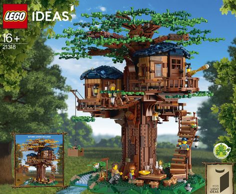 LEGO Ideas 21318 Treehouse review | Brickset: LEGO set guide and database Lego Tree House, Lego Tree, Best Lego Sets, Construction Lego, Lego Builder, Lego News, Lego House, Lego Architecture, Buy Lego