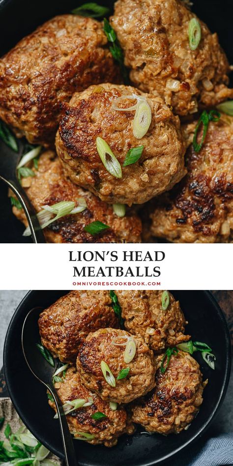 A Chinese pork meatball recipe that uses breadcrumbs, water chestnuts, and aromatics to make super light, fluffy and juicy meatballs that are bursting with flavor. Chinese Meatballs, Tofu Meatballs, Pork Meatball, Juicy Meatballs, Asian Meatballs, Savory Meatballs, Meatballs And Gravy, Chinese Pork, Meatball Recipes Easy