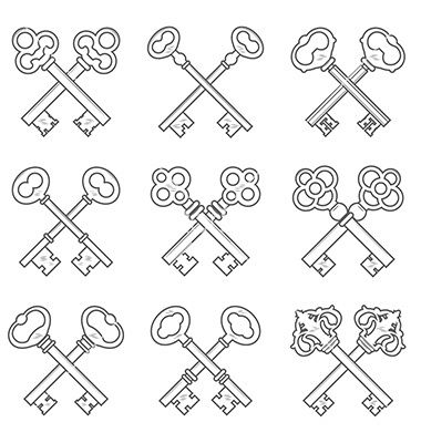 Cross Keys Tattoo, Crossed Keys Tattoo, Acme Tattoo, Sailor Drawing, Tattoo Key, Motorcycles Logo Design, Butterfly Tattoo Stencil, Key Tattoos, Key Tattoo