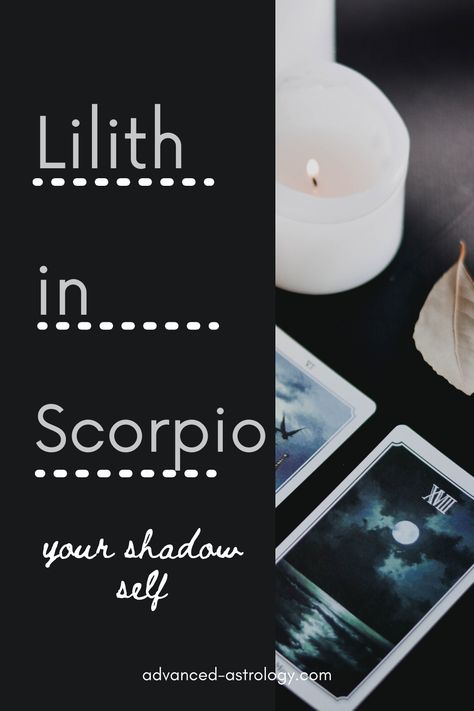 Black Moon Lilith in Scorpio is a special placement, as Lilith’s energy is very similar to the core themes of the Scorpion. Both deal with pain, grief, trauma, seduction, taboos, the unconscious. This is a very intense and transformative Lilith sign. Power takes up a central role in your life with your Black Moon Lilith... Black Moon Lilith In Scorpio, Lilith Sign Meaning, Scorpio Lilith Aesthetic, Lilith In Scorpio Aesthetic, Lilith Meaning, Lilith Scorpio, Dark Mystic Aesthetic, Scorpio Lilith, Lilith Core