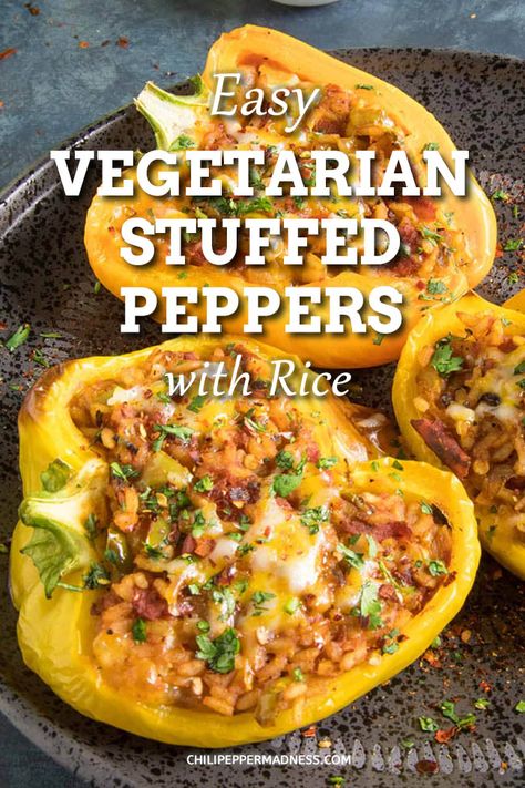 Vegan Stuffed Bell Peppers Rice, No Cheese Stuffed Peppers, Healthy Dinner Recipes Bell Peppers, Easy Stuffed Peppers Vegetarian, Veg Stuffed Peppers, Vegetarian Stuffed Bell Peppers With Rice, Vegetarian Recipes Stuffed Peppers, Veg Stuffed Bell Peppers, Stuffed Peppers Meatless