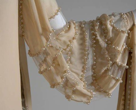 Lanvin wedding gown, 1924, sleeve detail Lanvin 1920s, Sleeve Inspiration, Fashion Knowledge, Chicago History Museum, Fashion Designers Famous, Jeanne Lanvin, Chicago History, Famous Fashion, 1920s Fashion