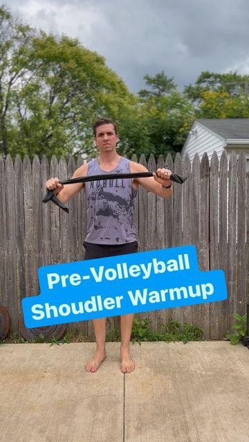 Volleyball Shoulder Workouts, Volleyball Pregame Warmup, Volleyball Stretches, Shoulder Workout Women, Volleyball Warm Ups, Volleyball Workout, Theraband Exercises, Pilates Band, Warm Up Stretches