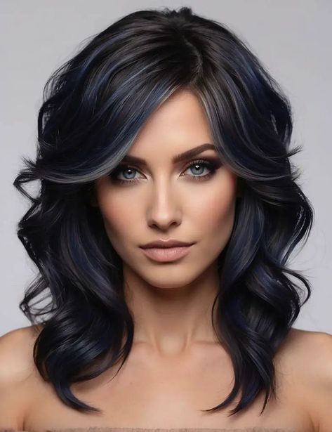 Dark Medium Hairstyles, Black Hair On Older Women, Woman Hair Color Ideas Over 40, Hair For Woman In 40's, Spring 2024 Hair Trends Medium, Dark Fall Hair Medium Length, Long Hair Styles Over 40 For Women, Powerful Hairstyles For Women, Spring 2024 Haircuts