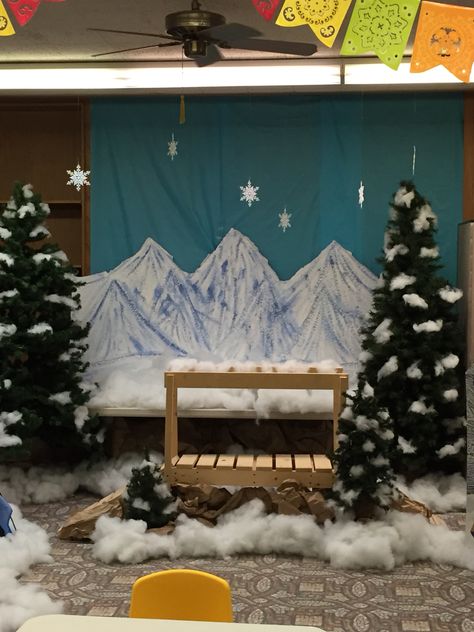 Everest vbs Ranger Station Decor Sunday School, Winter Vbs, Swiss Decor, Everest Vbs 2015, Sunday School Themes, Denmark Christmas, Everest Vbs, Vacation Bible School Themes, Ranger Station