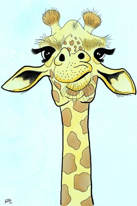 #giraffe #drawing #procreate Giraffe Drawing, Giraffe Painting, Cartoon Giraffe, Drawing Procreate, African Women Art, Birthday Card Drawing, Giraffe Art, A Giraffe, Card Drawing