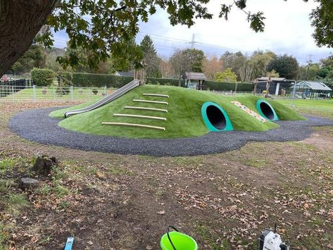 Mounds can be used to add tunnels, climbing steps and nets, slides and much more…. #letchildrenplay # made2play