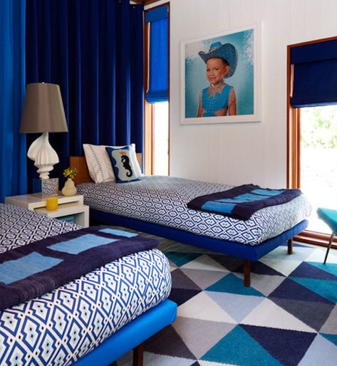 Jonathan Adler Bedroom, Glamorous Interior Design, Beach Style Bedroom, Maximalist Interior, Shelter Island, Futuristic Furniture, Twin Beds, Futuristic Interior, Exterior Ideas