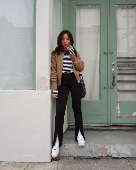 Kate Ogata on Instagram: “Weekend errands and the best micheladas from @doloreswaterfall. 💦 🍅 🍺 #bestofbayarea #weekendstyle Outfit details: @cosstores jacket…” Ganni Bag, Kate Ogata, Nike Low Top, Air Force 1 Sage Low, Nike Low Tops, Weekend Style, Low Top Sneakers, Bb Dakota, Curator Style