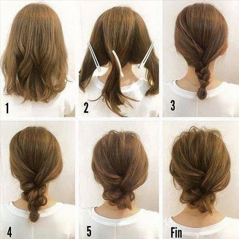 21 Easy Hairstyle Tutorial Low Bun Hairstyles Tutorial, Hairstyles For Medium Length Hair Tutorial, Messy Bun For Short Hair, Tiny Hair Clip, Prom Hair Tutorial, Middle Hair, Short Hair Bun, Hair Bun Tutorial, Medium Length Hair Men