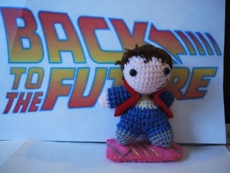 She Crocheted Marty McFly From Back To The Future - Who Else Adores This Amigurumi? #crochet #amigurumi #handmade #diy #BackToTheFuture #MartyMcFly Amigurumi Characters, Crocheted Dolls, Saucony Running Shoes, Nerd Crafts, Boots Timberland, Recycled Books, Converse Trainers, Crochet Geek, Geek Crafts