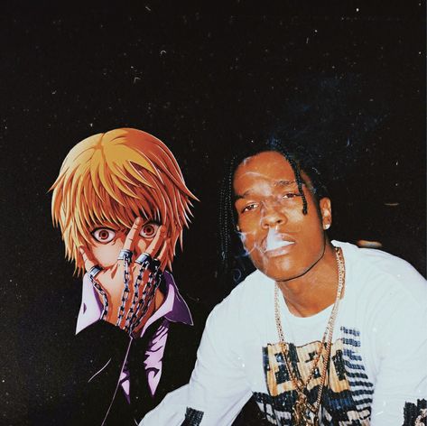 Asap Rocky Anime, Rappers X Anime, Rappers With Anime Characters, Playlist Pictures, Rapper And Anime, Cars Anime, Old Cartoon Characters, Inuyasha And Sesshomaru, Anime Rapper