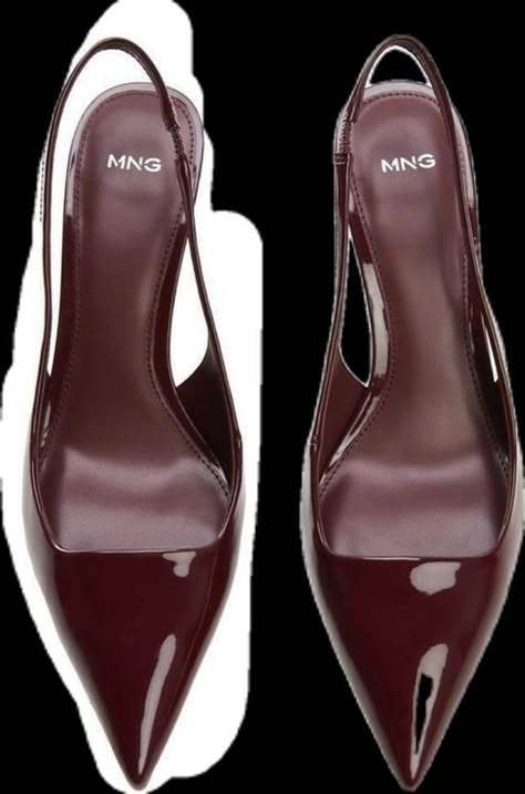 Mango Cherry Red Heels, Maroon Heels, Mango Heels, Red Kitten Heels, Maroon Shoes, Burgundy Pumps, Mango Shoes, Burgundy Heels, Trendy Heels