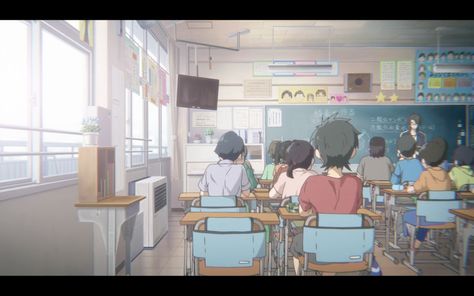 A Silent Voice Kowloon Walled City, Classroom Background, Anime Classroom, Class Room, Japanese School, A Silent Voice, 90s Anime, Animation Background, Anatomy Art