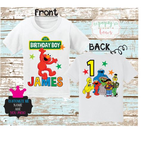 Boy Birthday Shirt, Street Tshirt, Gifts Sister, Elmo Birthday Party, Birthday Boy Shirt, Sesame Street Elmo, Sesame Street Birthday Party, Elmo Birthday, Sesame Street Birthday