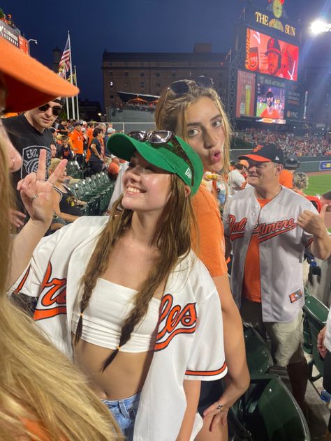 Orioles Game Outfit, Mlb Game Outfit, Mlb Wife Aesthetic, Baltimore Aesthetic, Baseball Game Aesthetic, Mlb Aesthetic, Baseball Fits, Baseball Aesthetic, Baseball Game Outfit